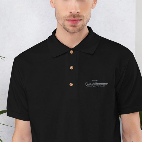 ECB Black/Grey Bay Embroidered Polo Shirt